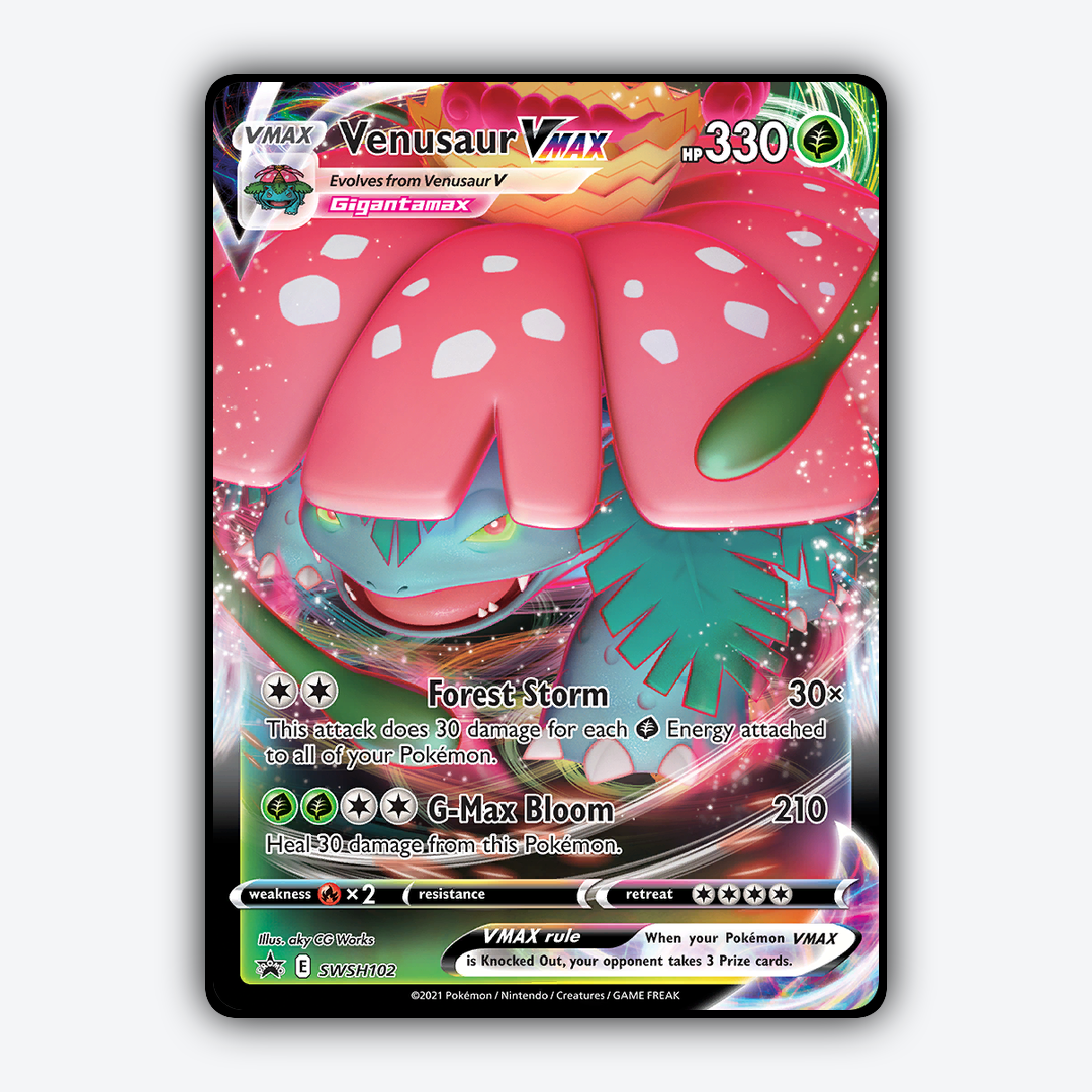 Venusaur VMAX #102 - SWSH Black Star Promos Set - Card Rug