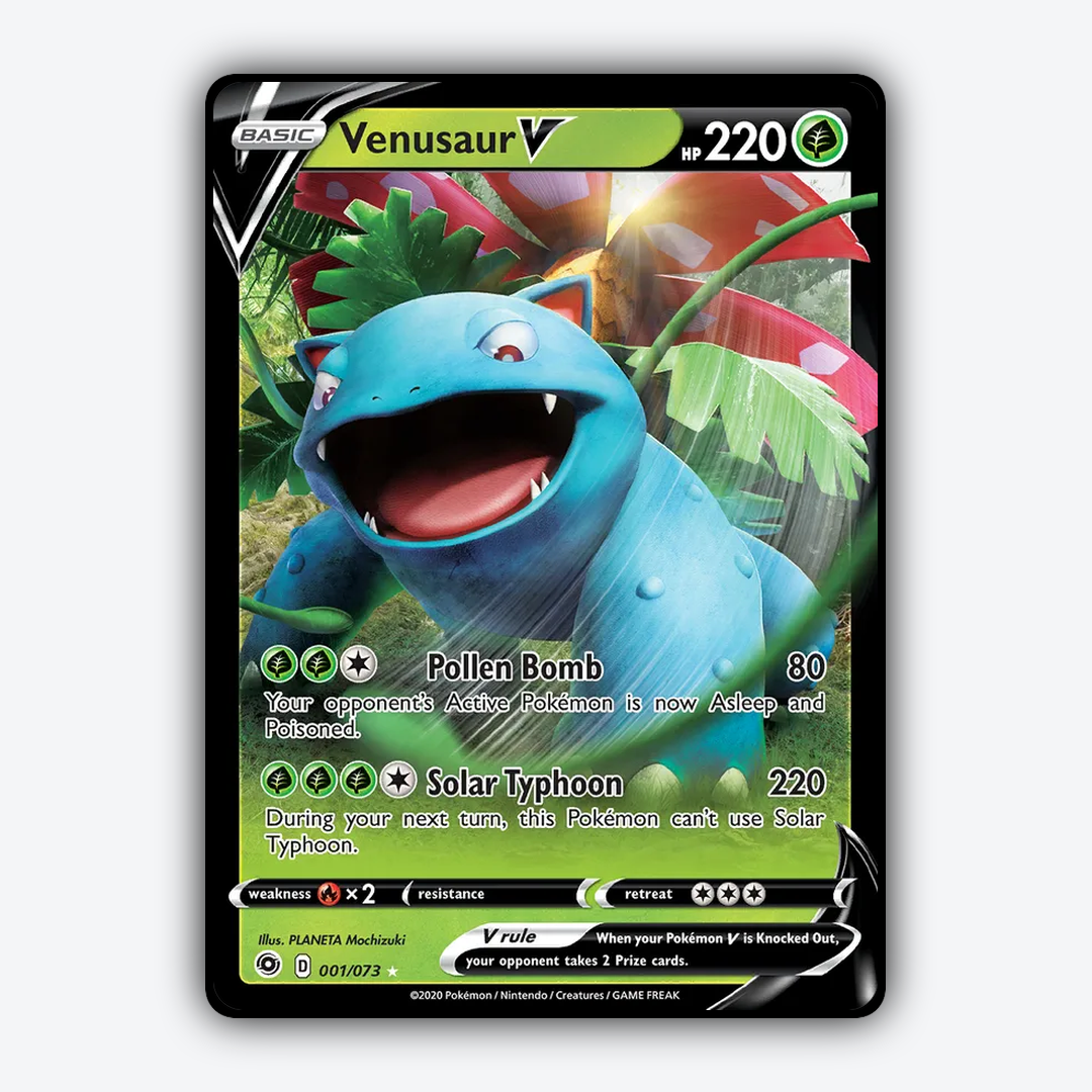 Venusaur V 001/73 - Champion's Path Set - Card Rug