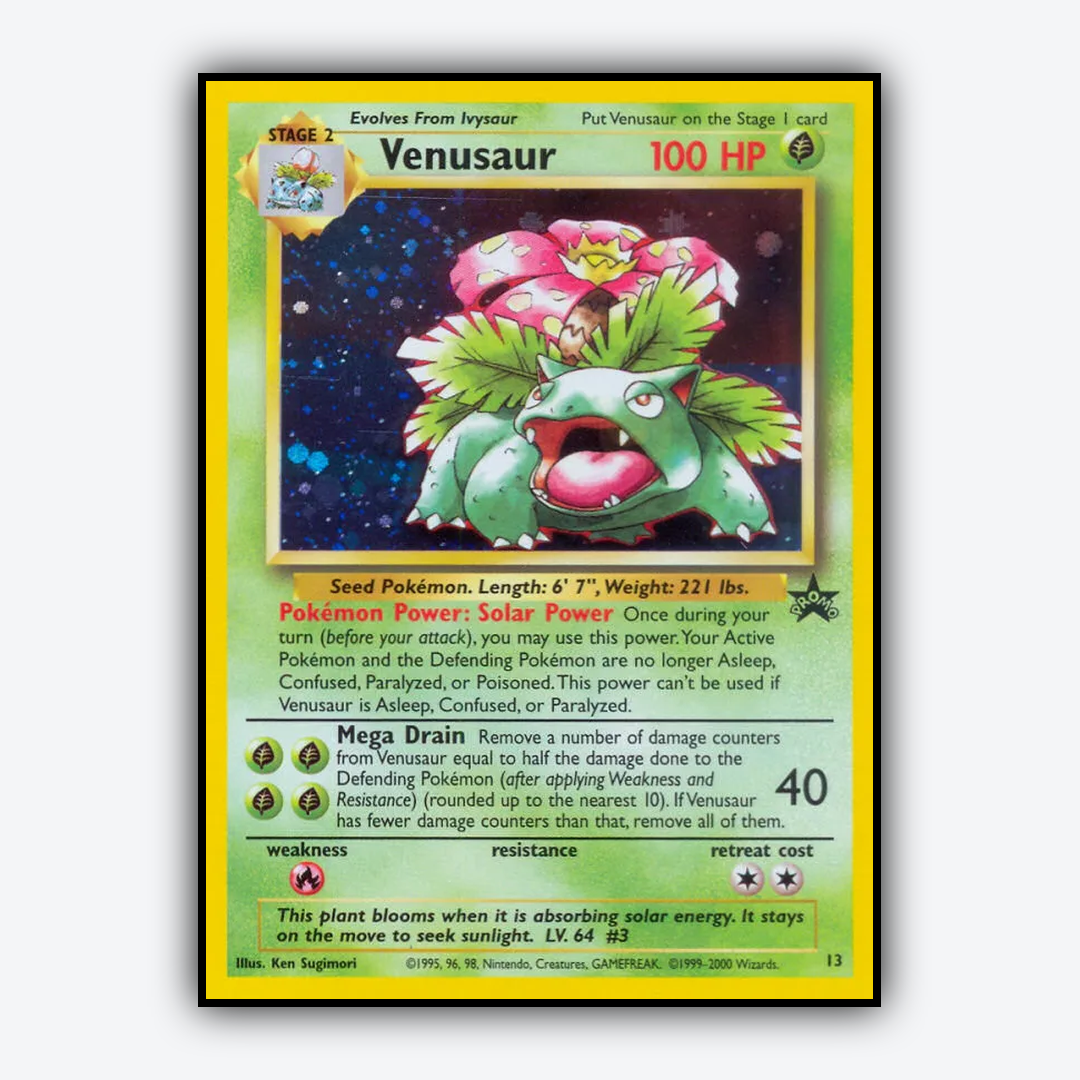 Venusaur #13 - Wizards Black Star Promos Set - Card Rug