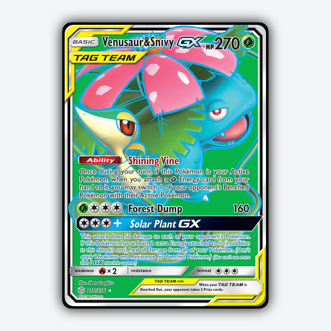 Venusaur & Snivy-GX 210/236 - Cosmic Eclipse Set - Card Rug