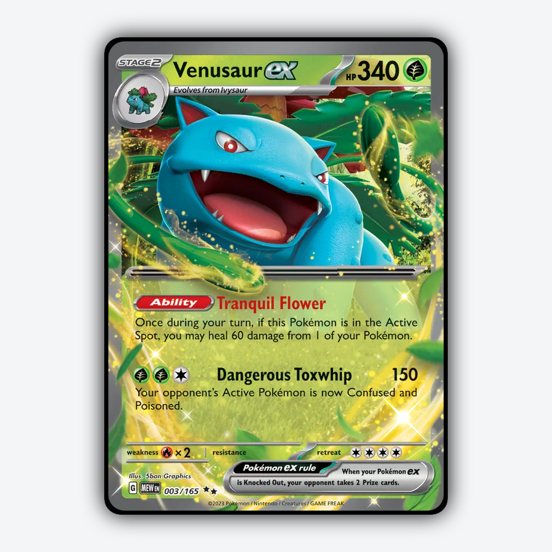 Venusaur ex #3 - 151 Set - Card Rug
