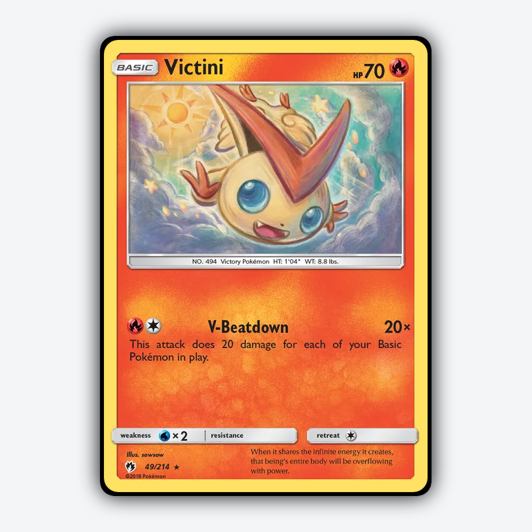 Victini 049/214 - Lost Thunder Set - Card Rug