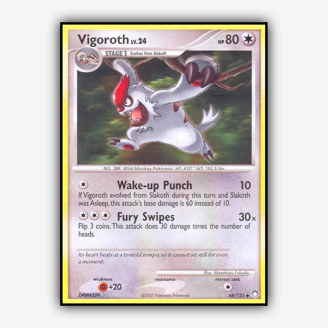 Vigoroth 068/123 - Mysterious Treasures Set - Card Rug