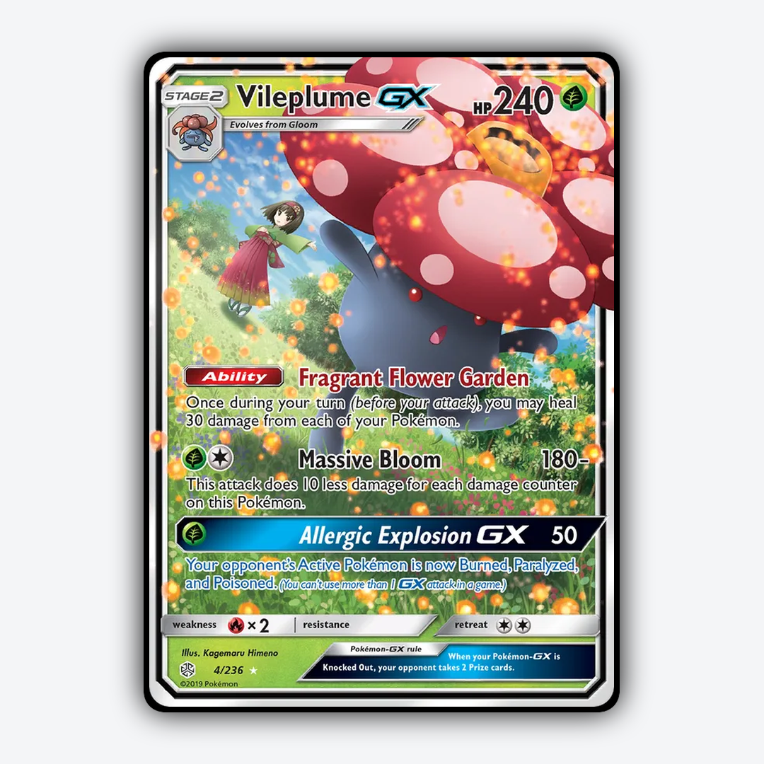 Vileplume-GX 004/236 - Cosmic Eclipse Set - Card Rug