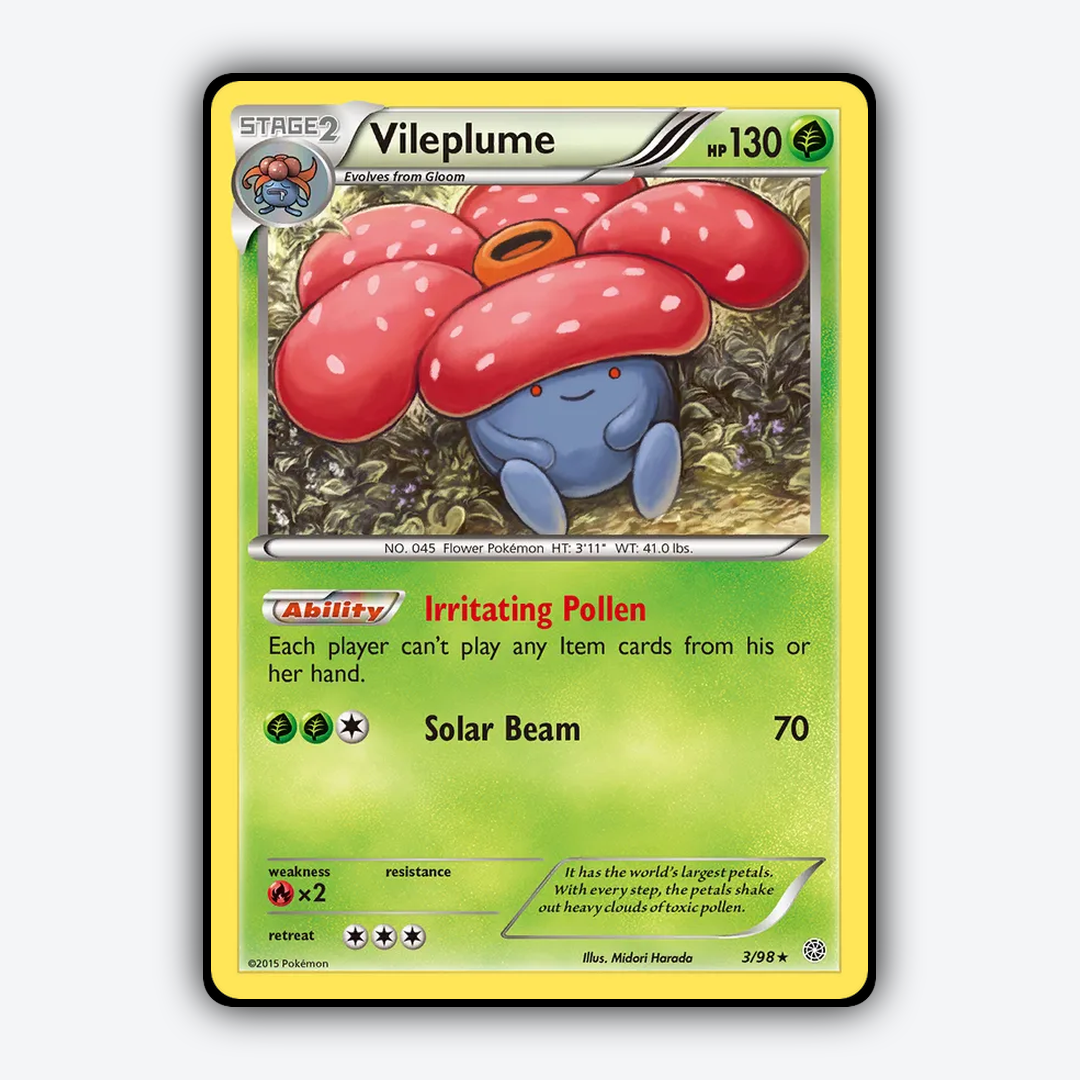 Vileplume 003/98 - Ancient Origins Set - Card Rug