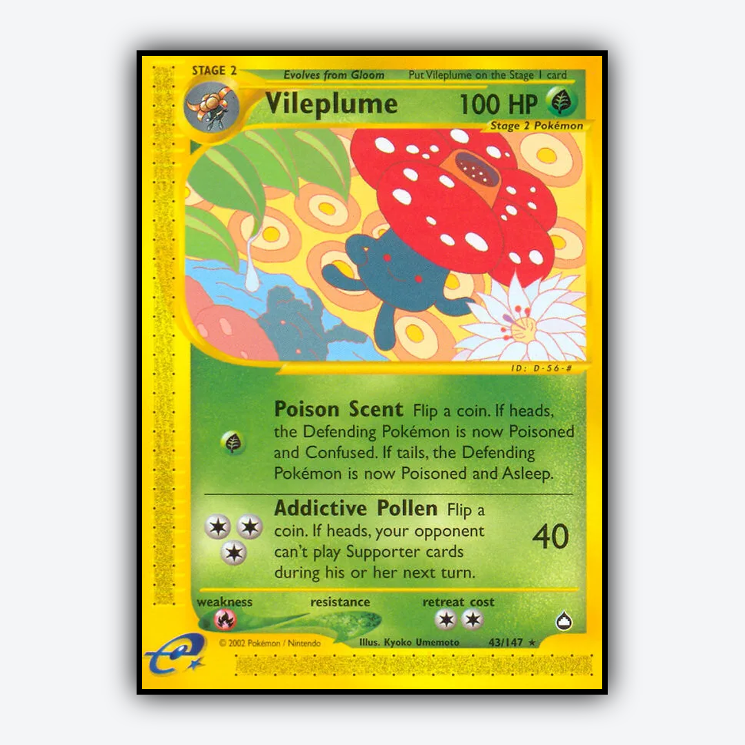 Vileplume 043/147 - Aquapolis Set - Card Rug