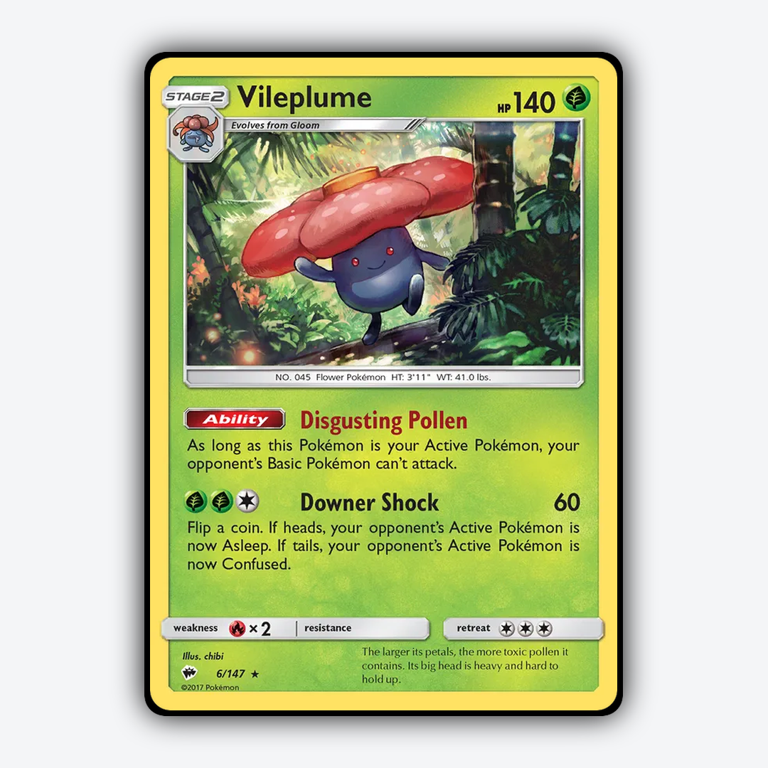 Vileplume 006/147 - Burning Shadows Set - Card Rug