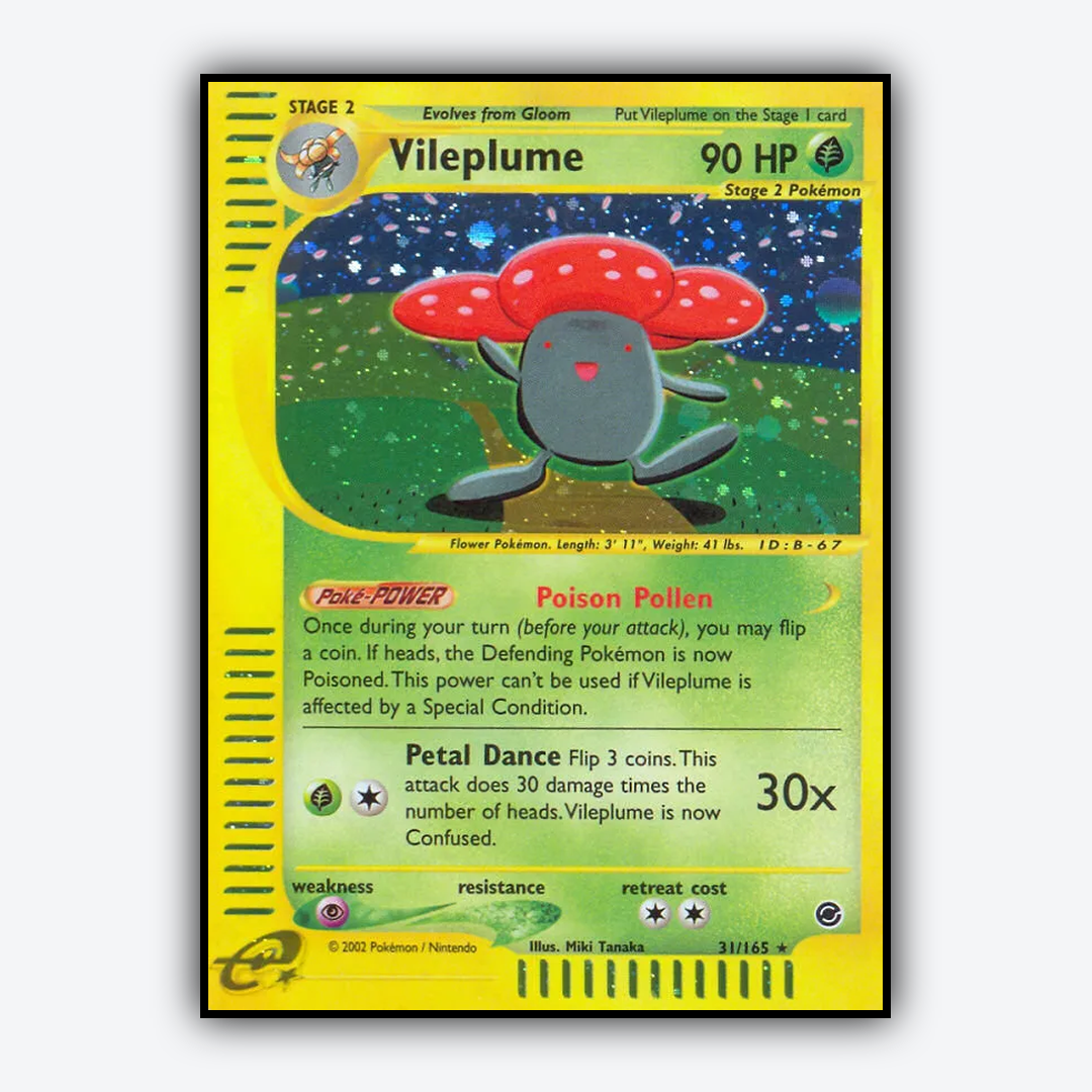 Vileplume 031/165 - Expedition Base Set - Card Rug