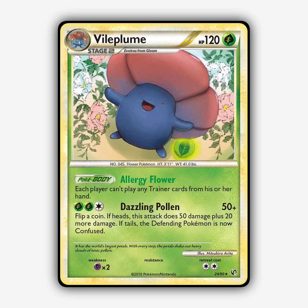 Vileplume 024/90 - HS—Undaunted Set - Card Rug