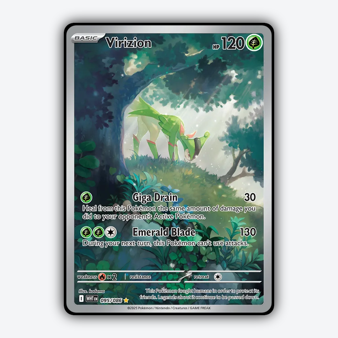 Virizion #95 - White Flare Set - Card Rug