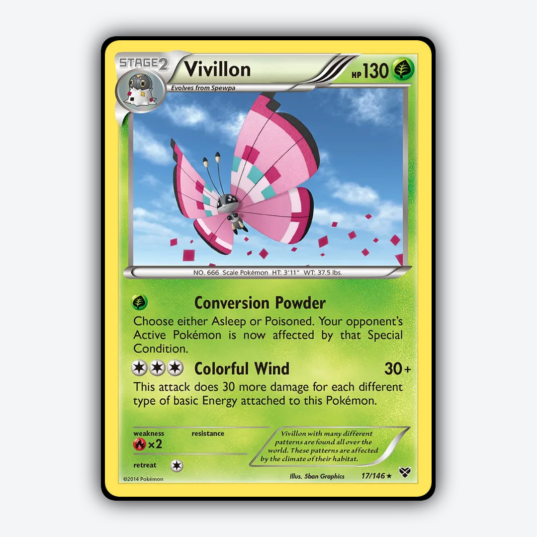 Vivillon 017/146 - XY Set - Card Rug