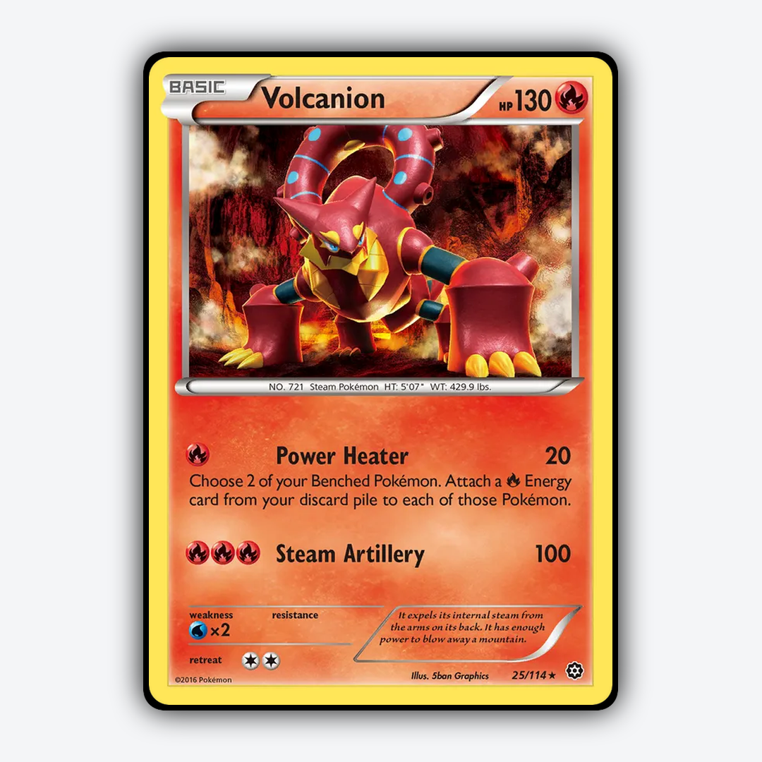Volcanion 025/114 - Steam Siege Set - Card Rug