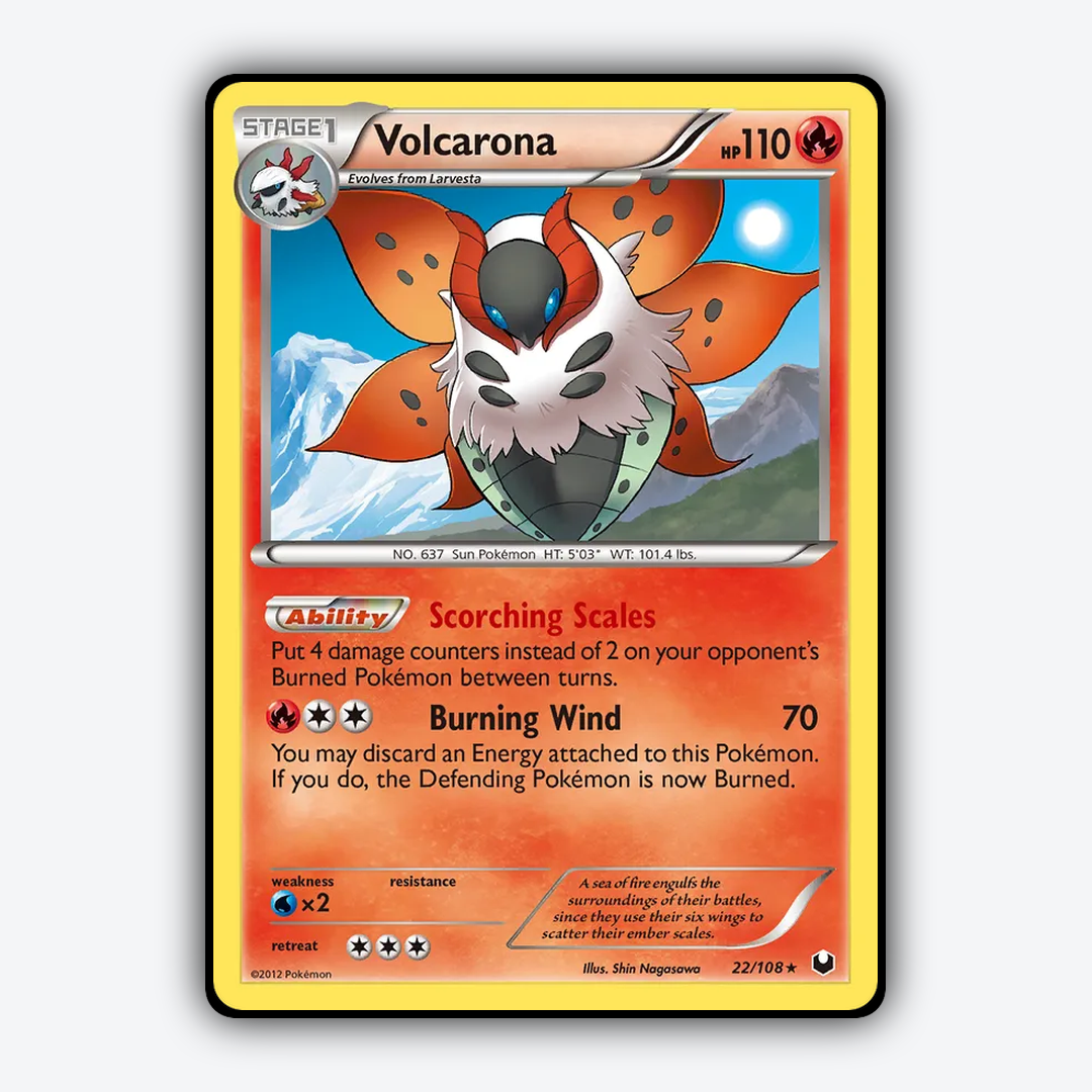 Volcarona 022/108 - Dark Explorers Set - Card Rug