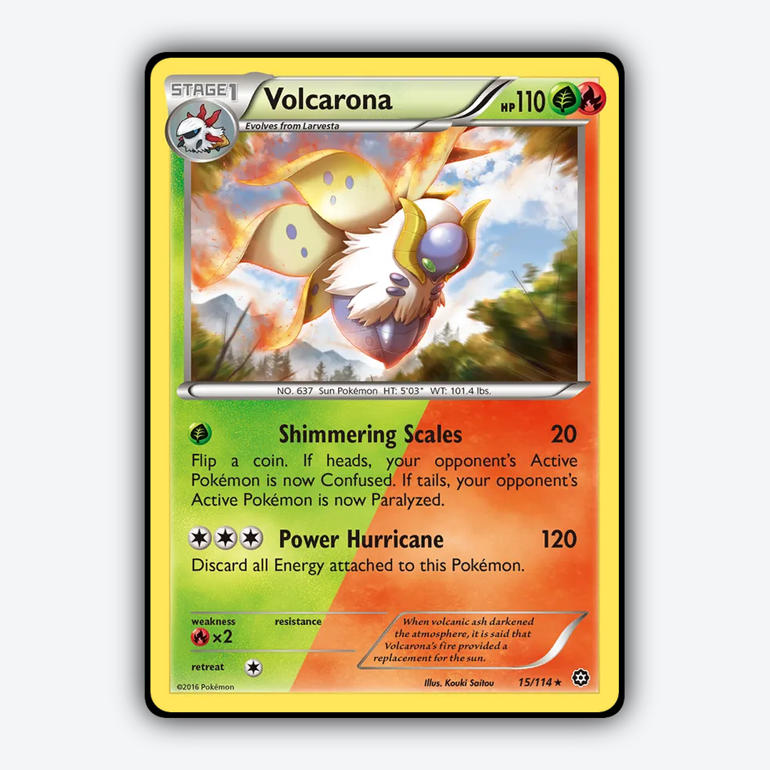 Volcarona 015/114 - Steam Siege Set - Card Rug