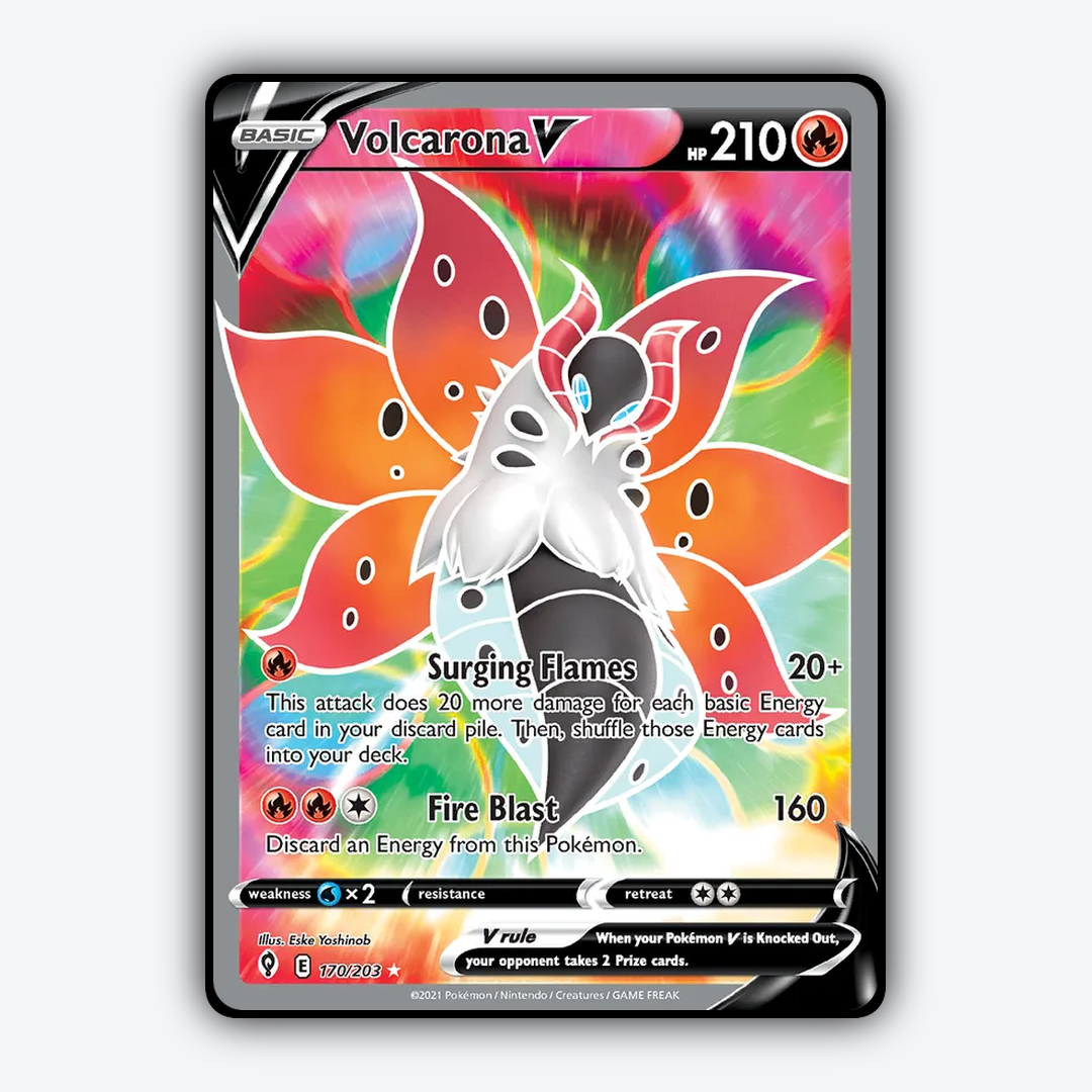 Volcarona V #170 - Evolving Skies Set - Card Rug