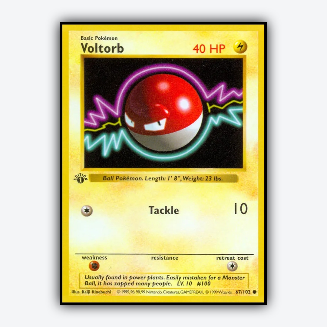 Voltorb #67 - Base Set - Card Rug