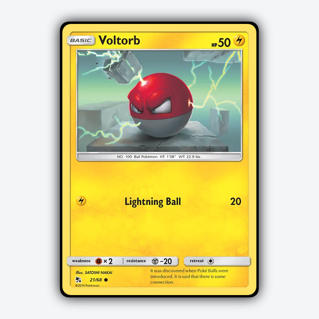Voltorb 021/68 - Hidden Fates Set - Card Rug