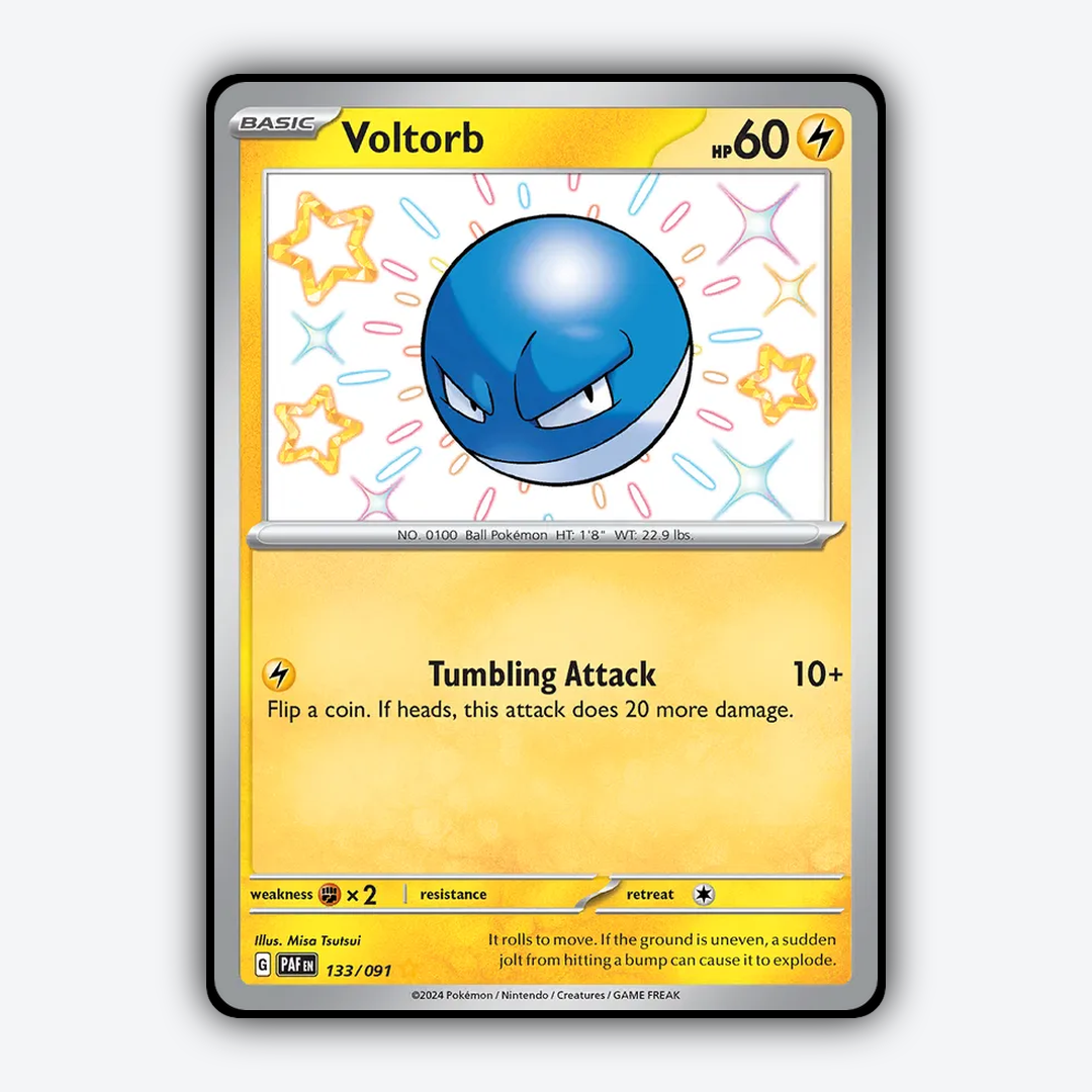 Voltorb #133 - Paldean Fates Set - Card Rug