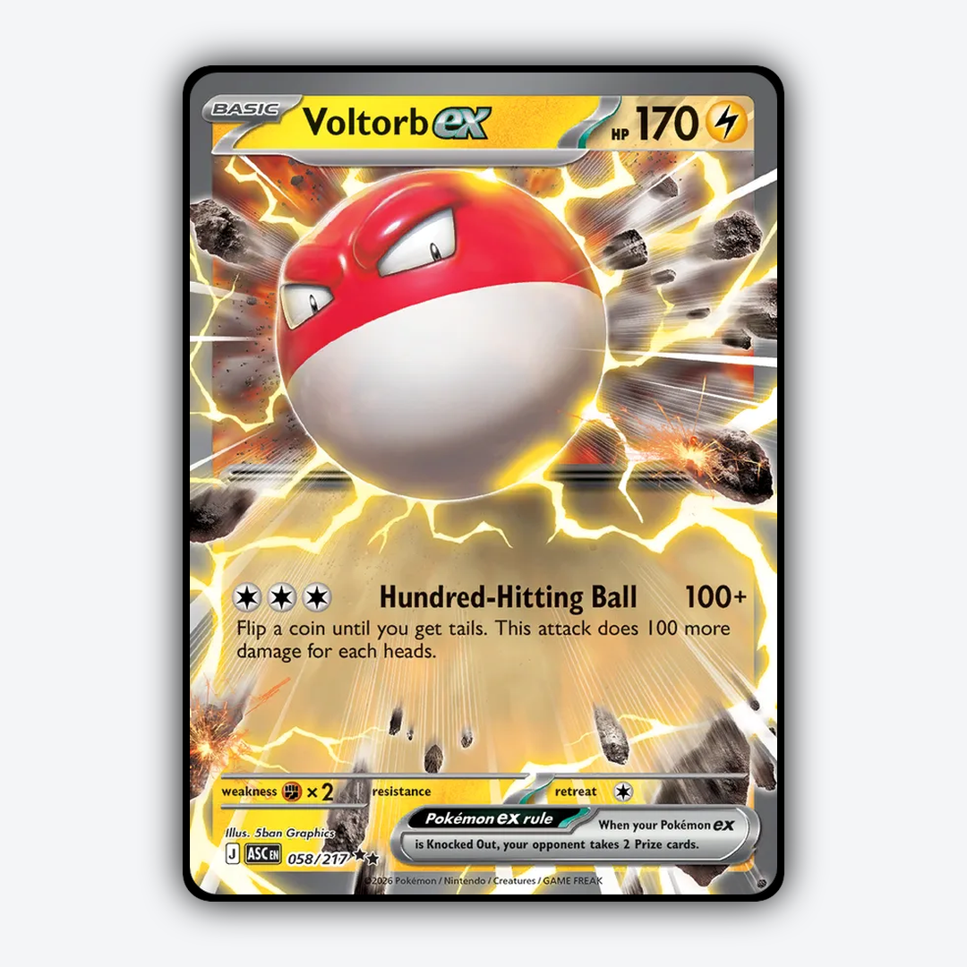 Voltorb ex 058/217 - Ascended Heroes Set - Card Rug