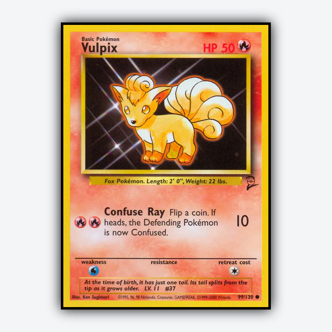 Vulpix 099/130 - Base Set 2 Set - Card Rug