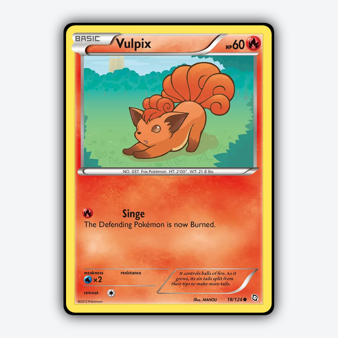 Vulpix 018/124 - Dragons Exalted Set - Card Rug