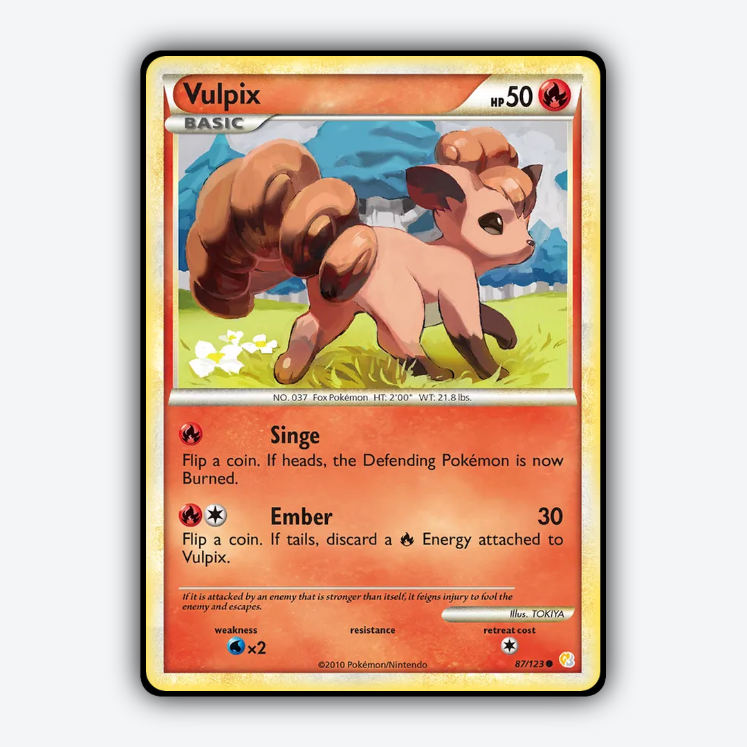 Vulpix 087/123 - HeartGold & SoulSilver Set - Card Rug