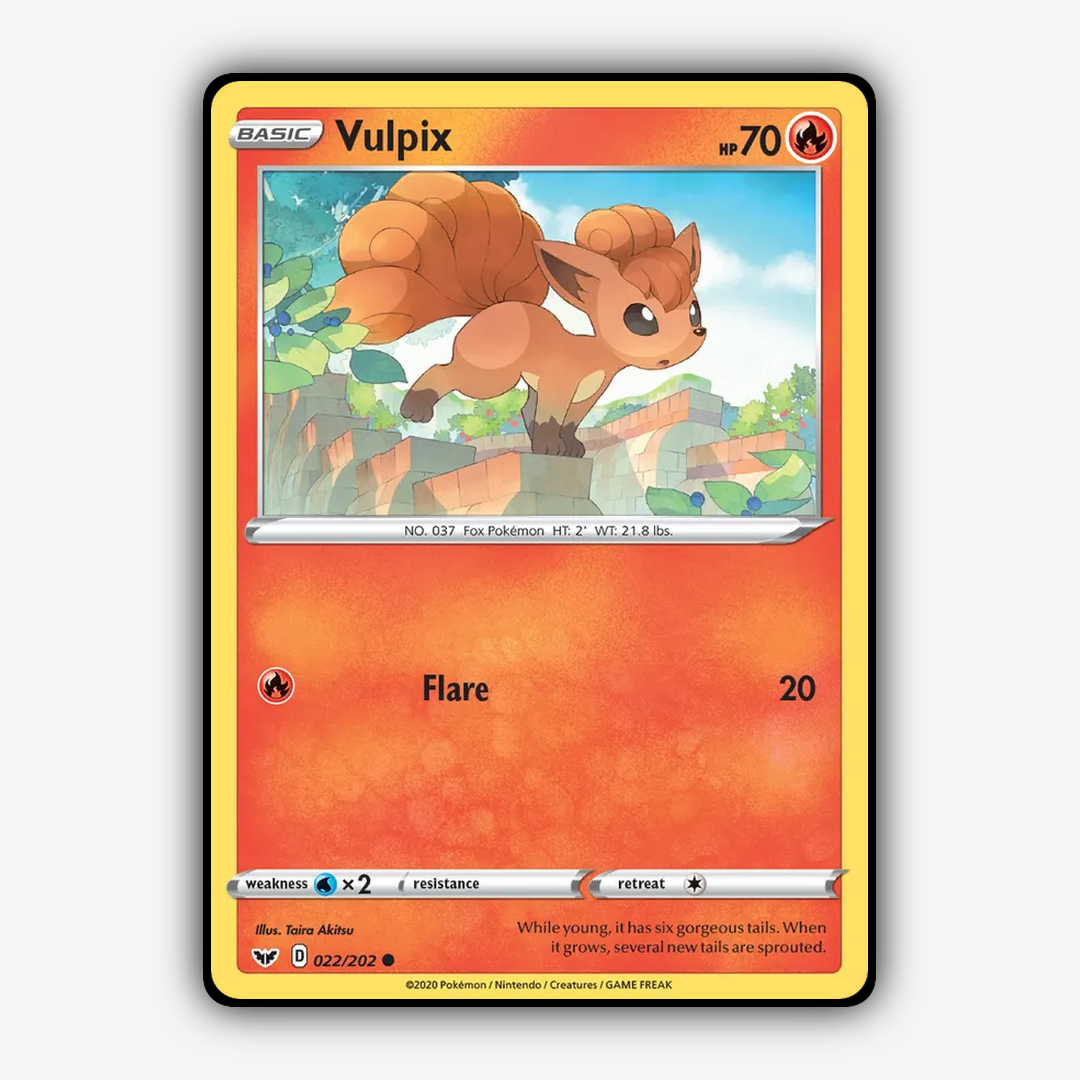 Vulpix 022/202 - Sword & Shield Set - Card Rug