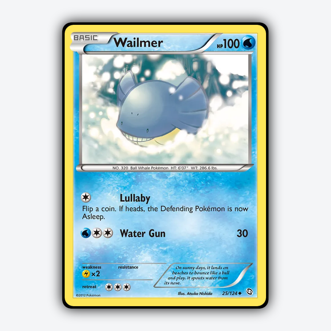 Wailmer 025/124 - Dragons Exalted Set - Card Rug