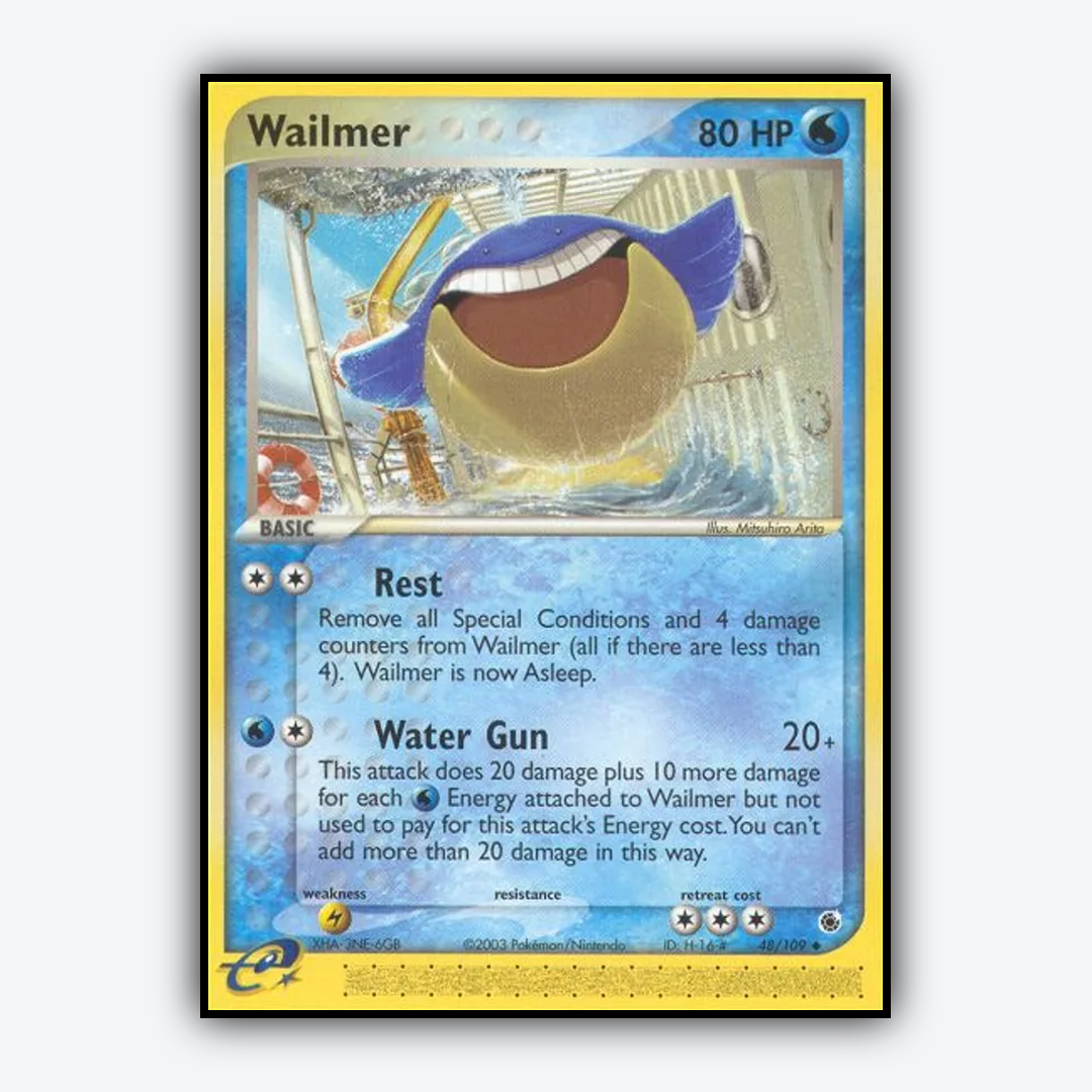 Wailmer 048/109 - Ruby & Sapphire Set - Card Rug