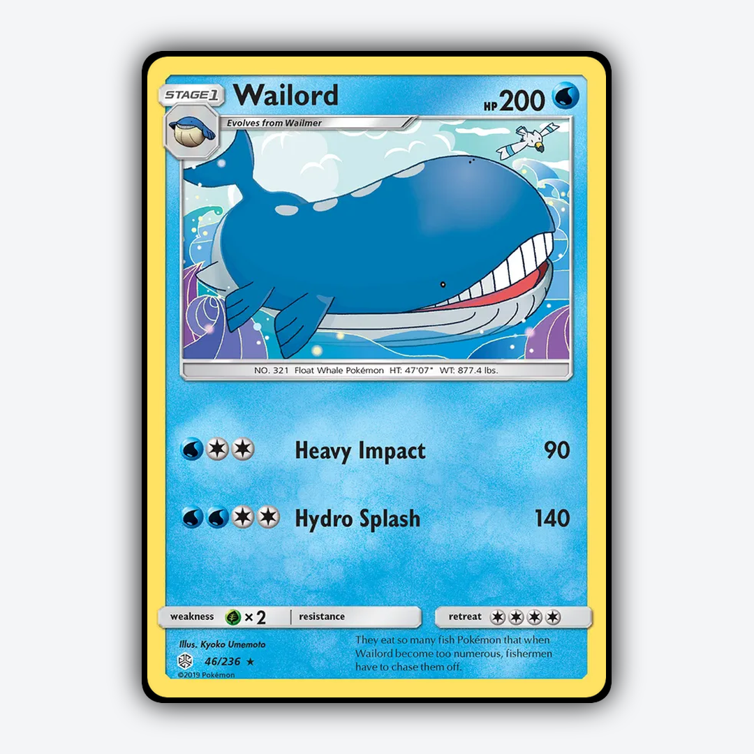 Wailord 046/236 - Cosmic Eclipse Set - Card Rug