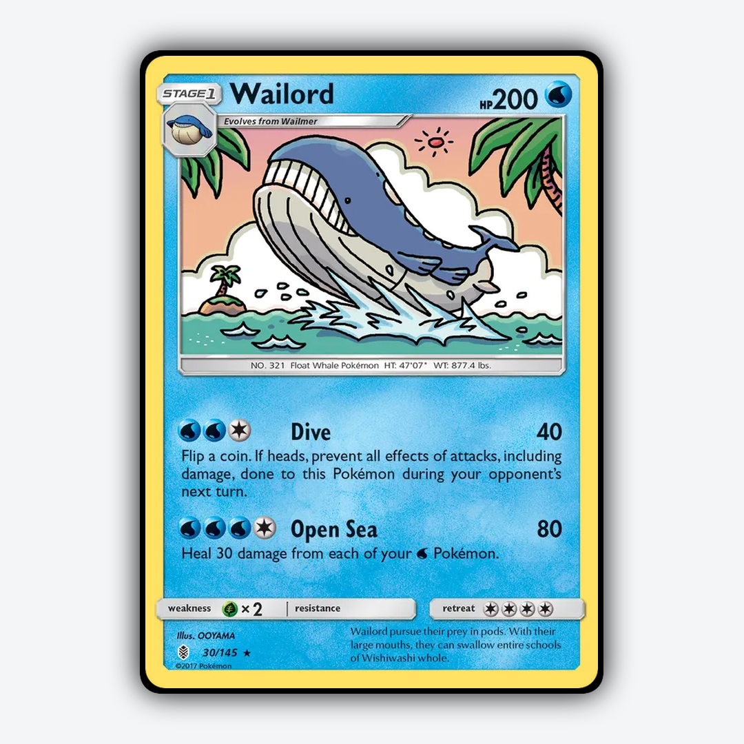 Wailord 030/145 - Guardians Rising Set - Card Rug