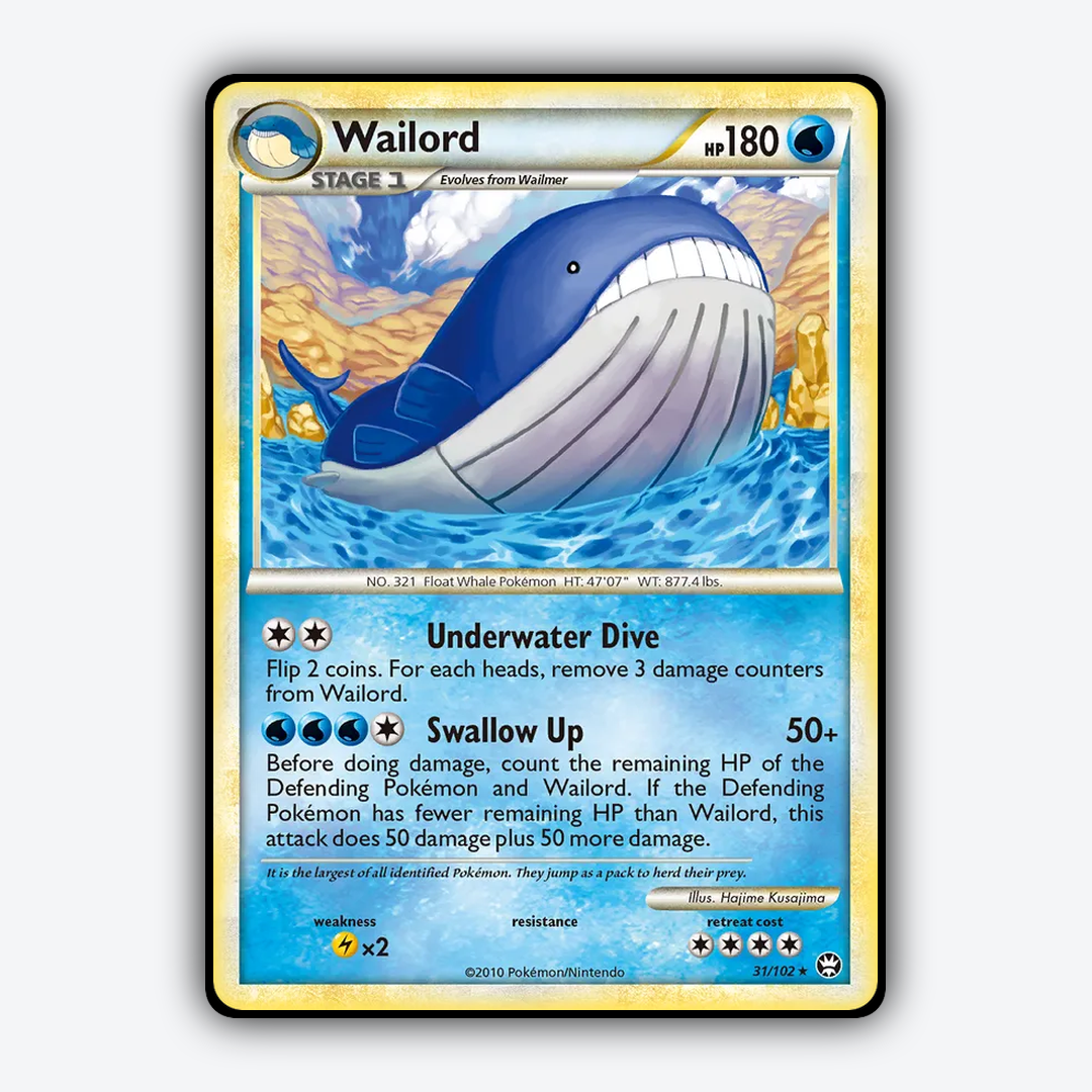 Wailord 031/102 - HS—Triumphant Set - Card Rug