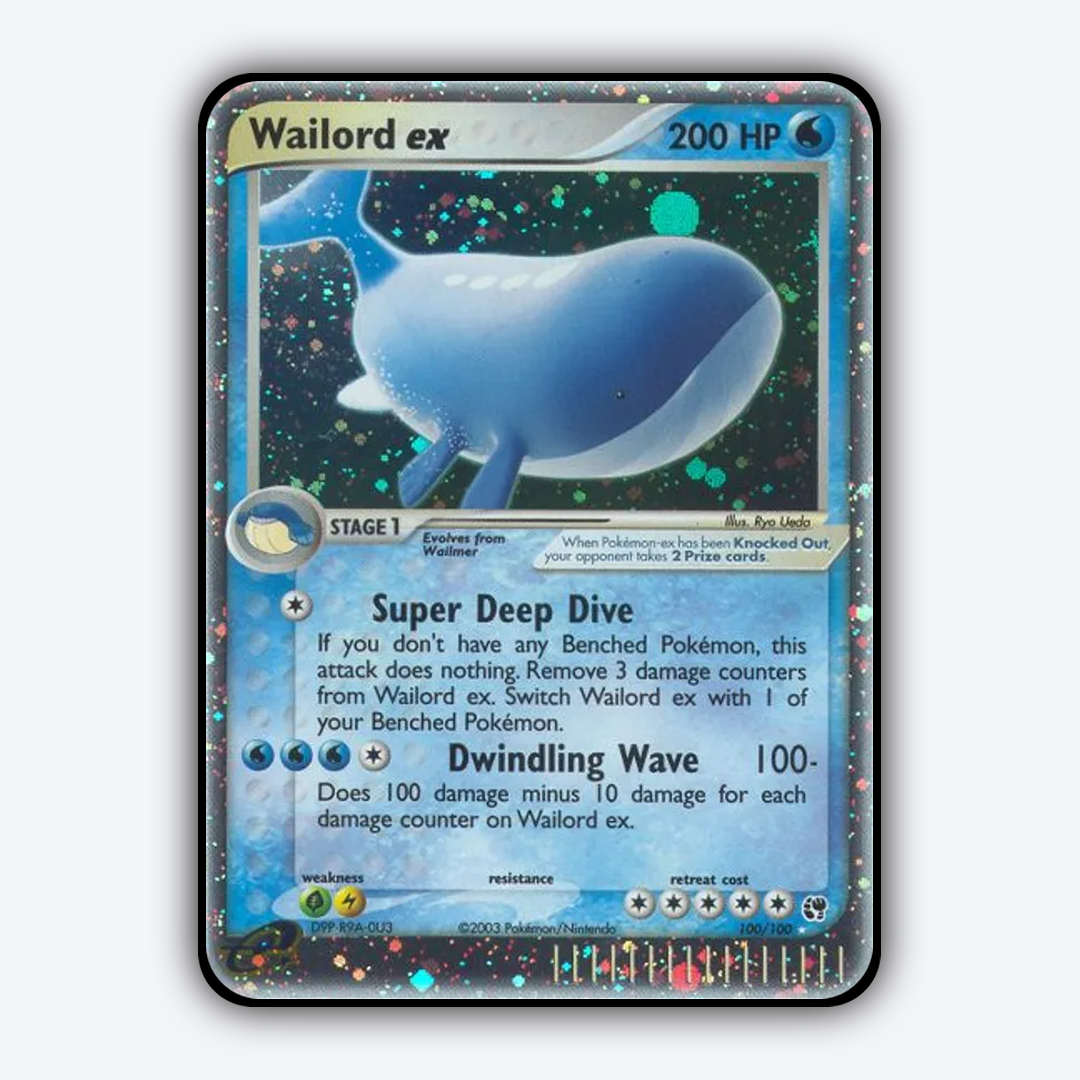 Wailord ex 100/100 - Sandstorm Set - Card Rug