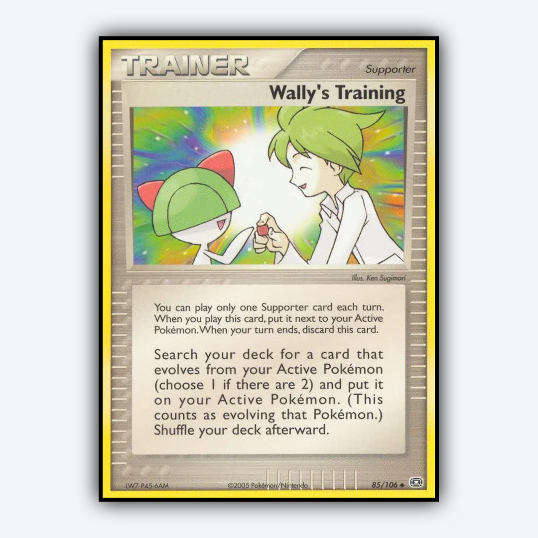 Wally's Training 085/106 - Emerald Set - Card Rug