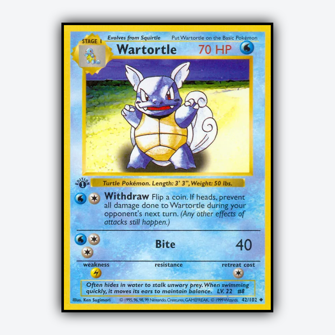 Wartortle #42 - Base Set - Card Rug