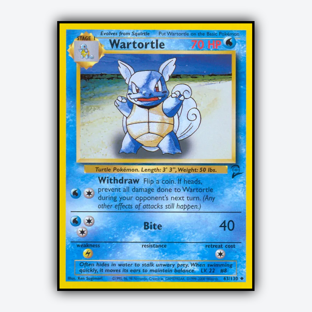 Wartortle 063/130 - Base Set 2 Set - Card Rug