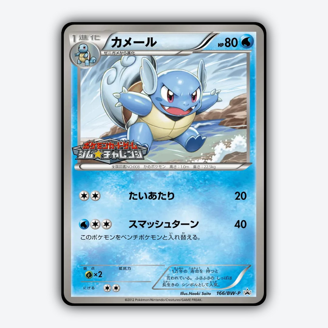 Wartortle 166/BW-P - Black & White Promos Set - Card Rug (JP)