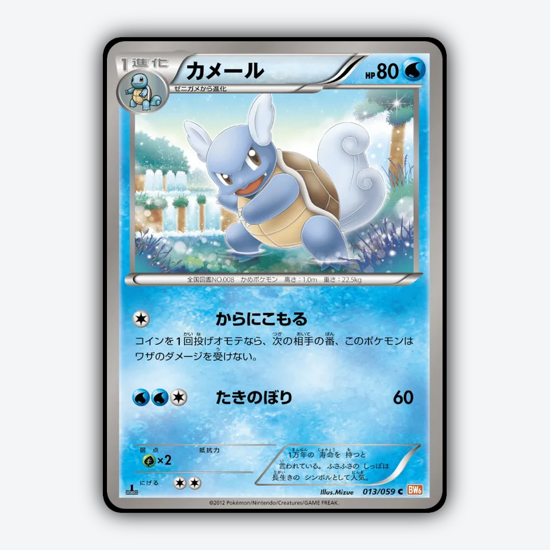 Wartortle 013/059 - Cold Flare Set - Card Rug (JP)