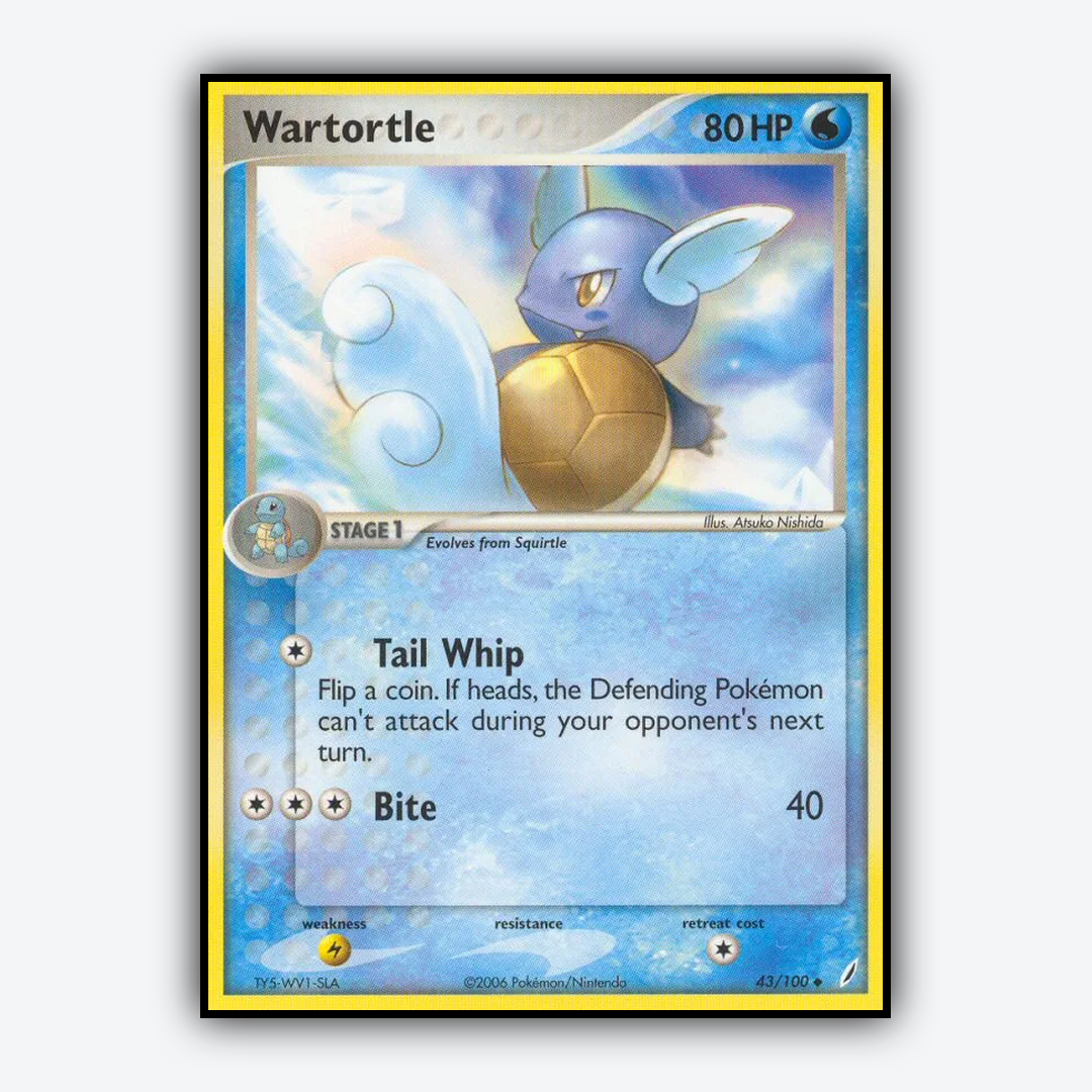 Wartortle 043/100 - Crystal Guardians Set - Card Rug