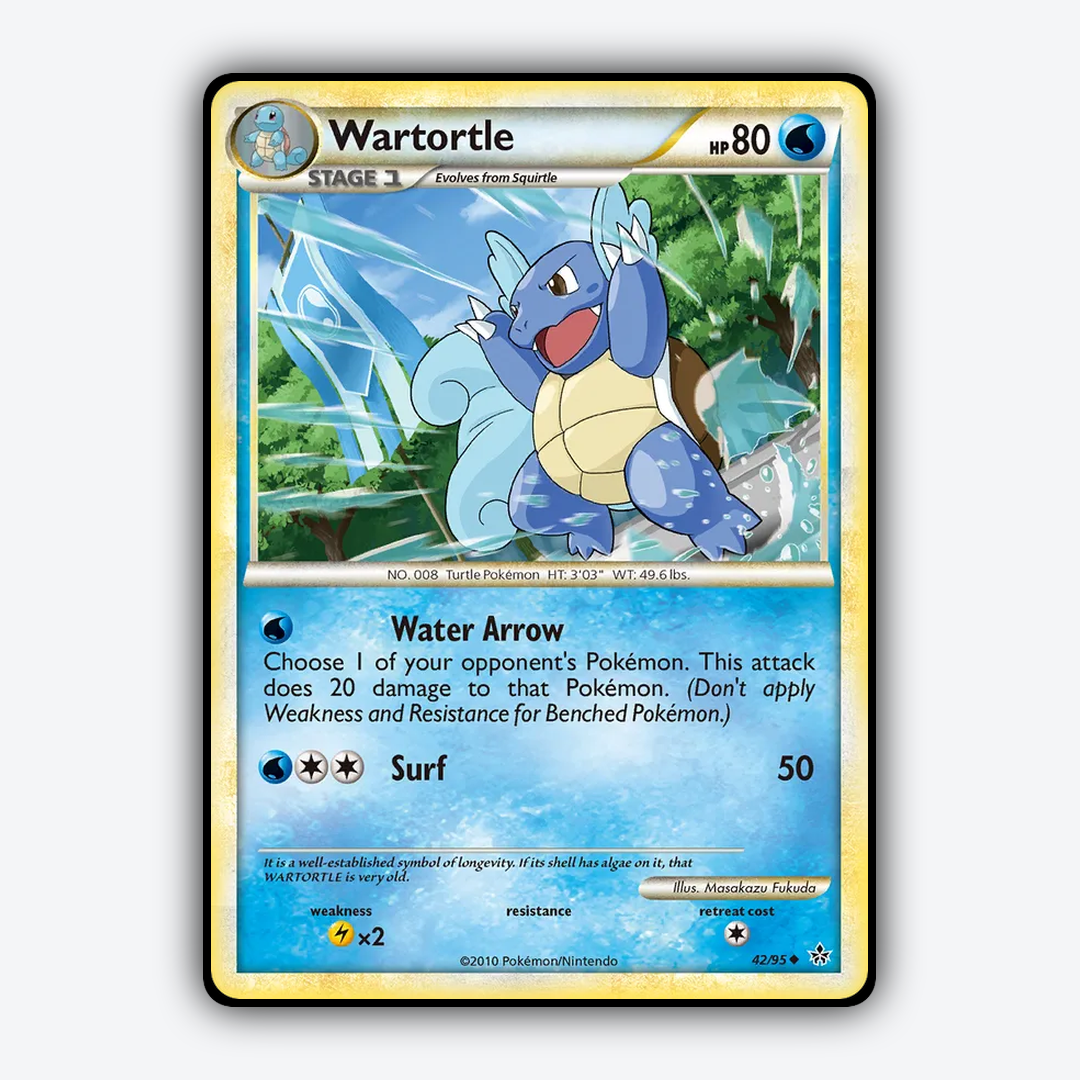 Wartortle 042/95 - HS—Unleashed Set - Card Rug