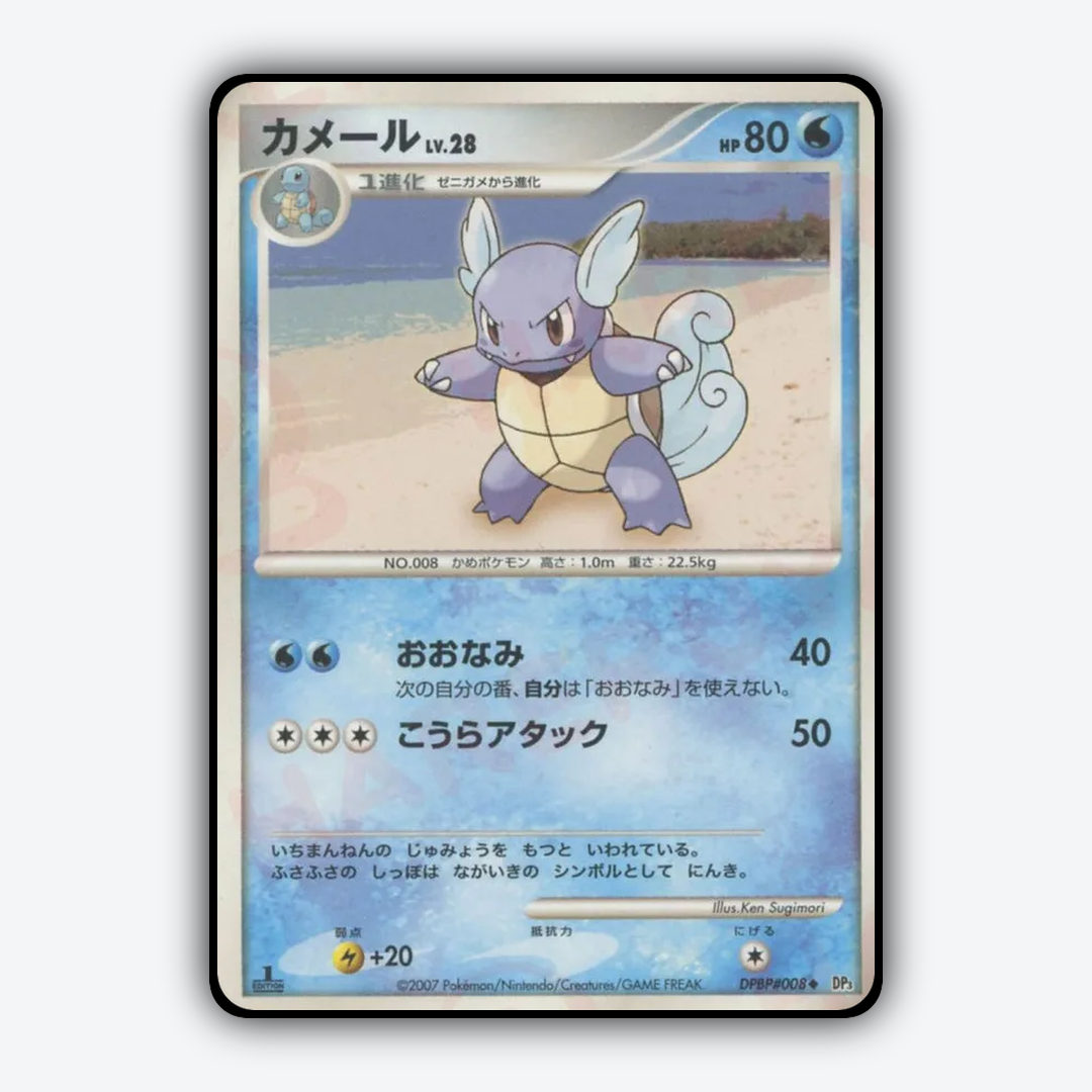 Wartortle 008 - Shining Darkness Set - Card Rug (JP)