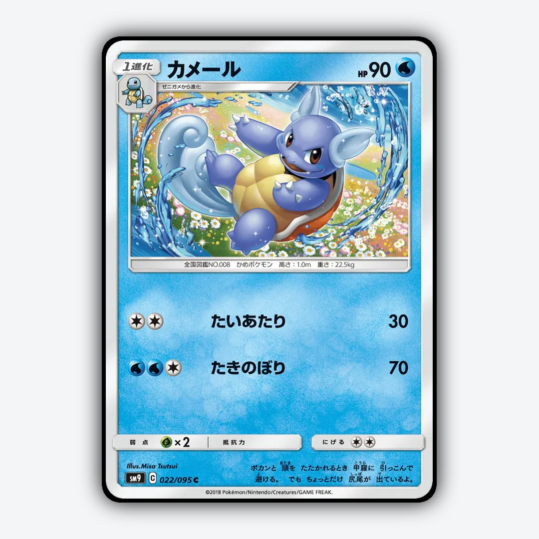 Wartortle 022/095 - Tag Bolt Set - Card Rug (JP)