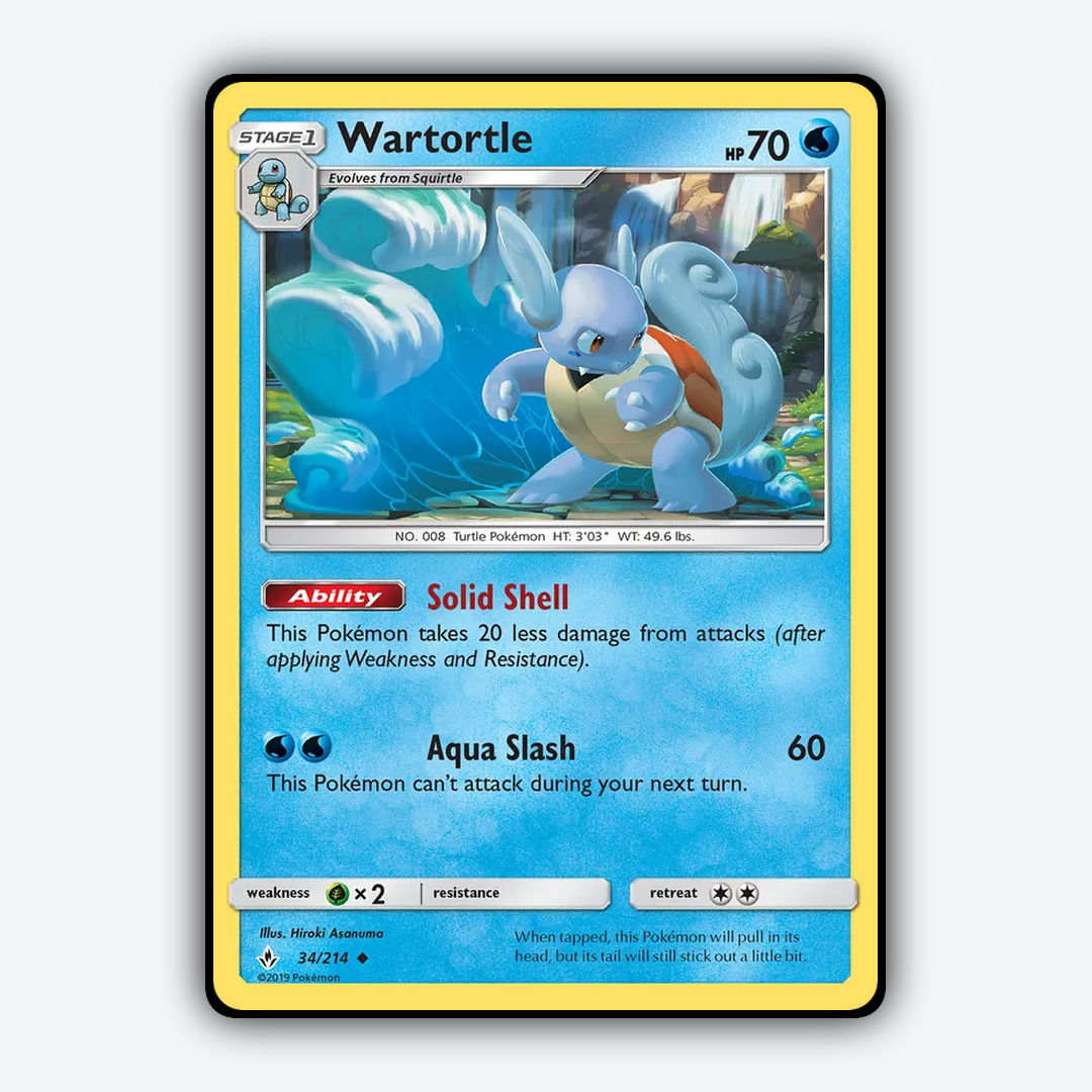Wartortle 034/214 - Unbroken Bonds Set - Card Rug