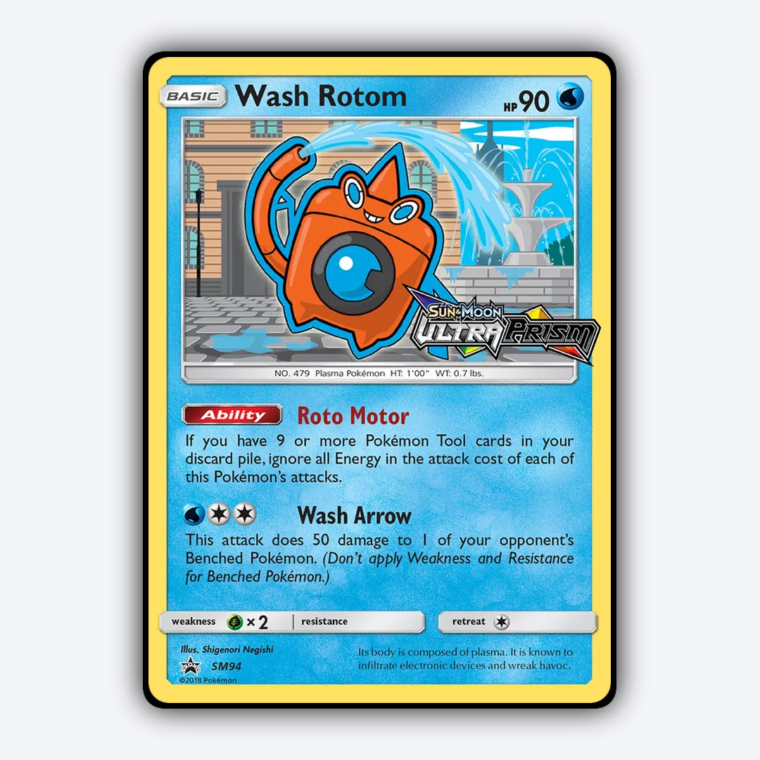 Wash Rotom #94 - SM Black Star Promos Set - Card Rug