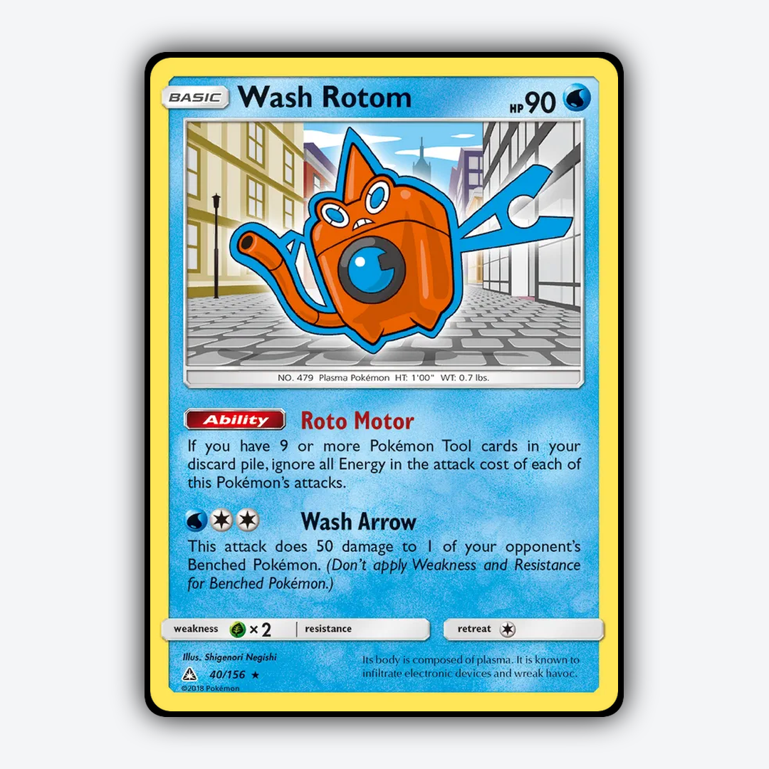 Wash Rotom 040/156 - Ultra Prism Set - Card Rug