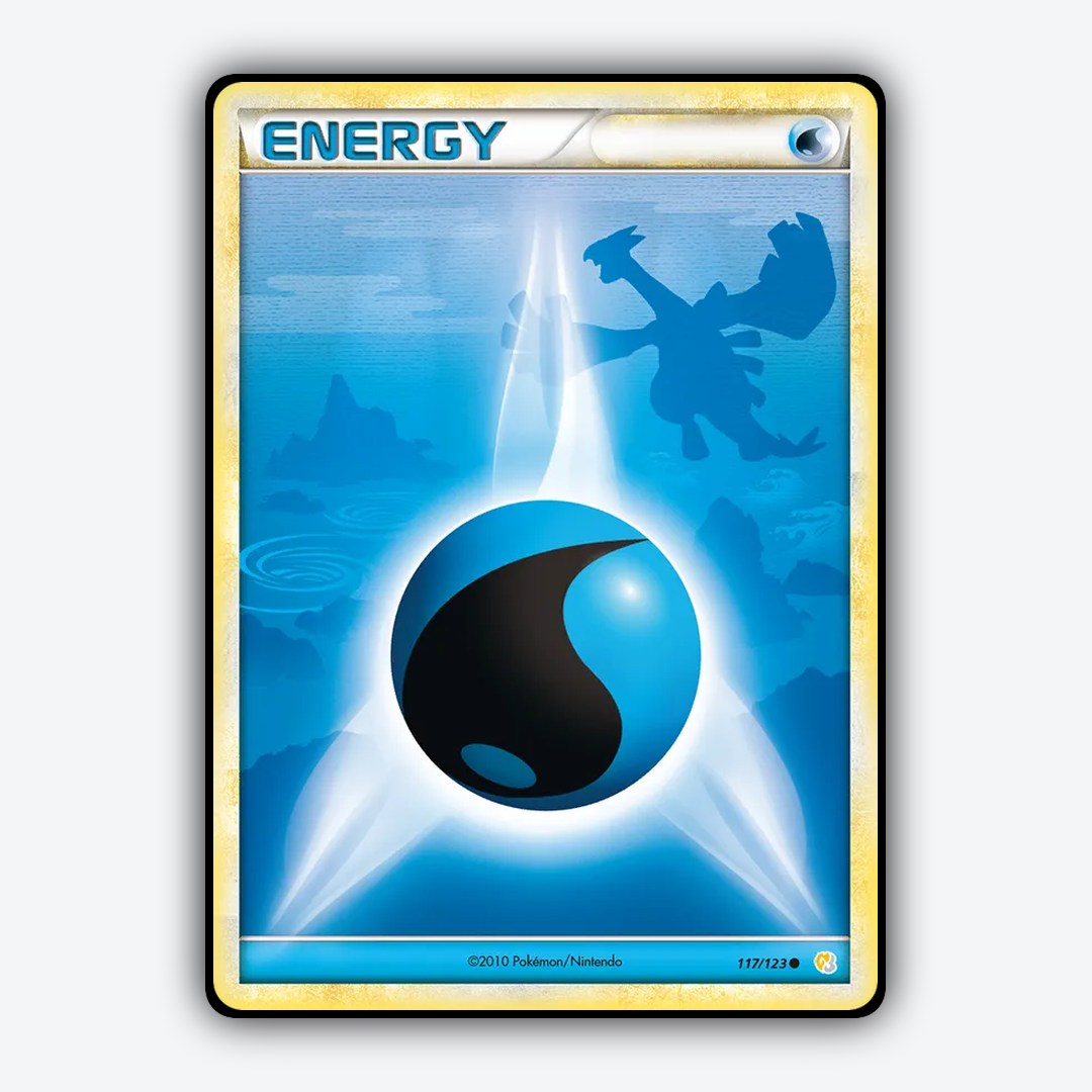 Water Energy 117/123 - HeartGold & SoulSilver Set - Card Rug