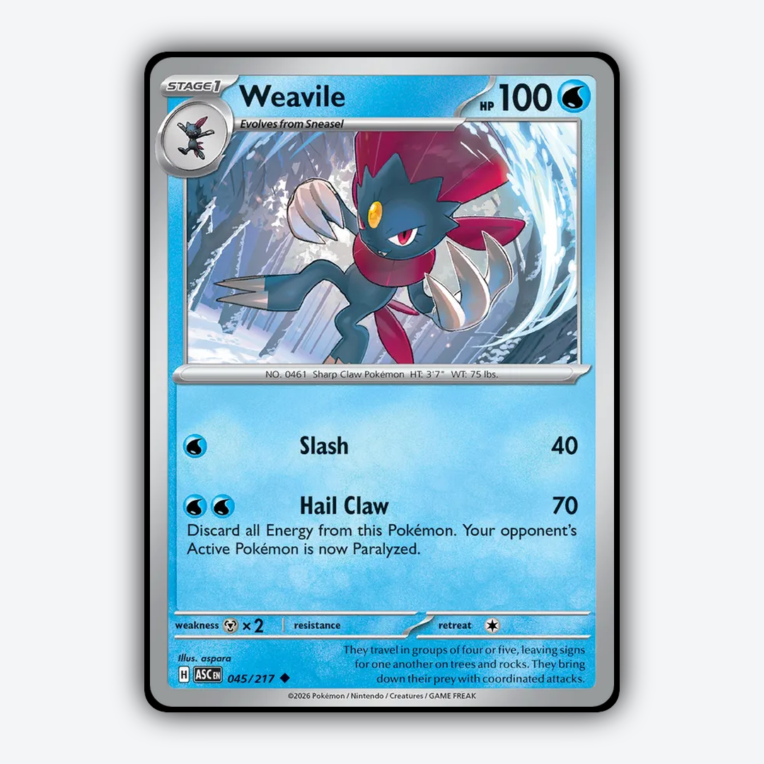Weavile 045/217 - Ascended Heroes Set - Card Rug