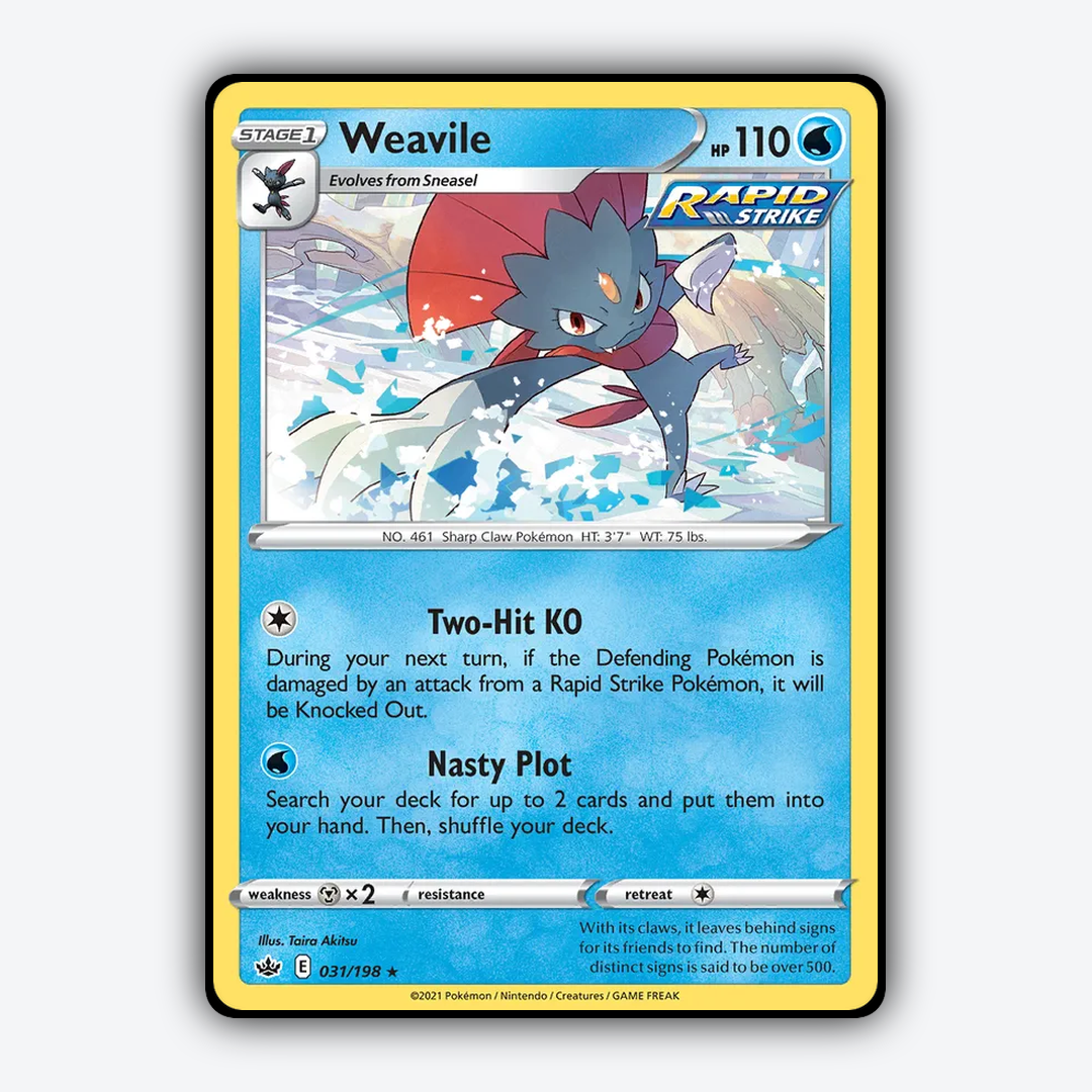 Weavile 031/198 - Chilling Reign Set - Card Rug
