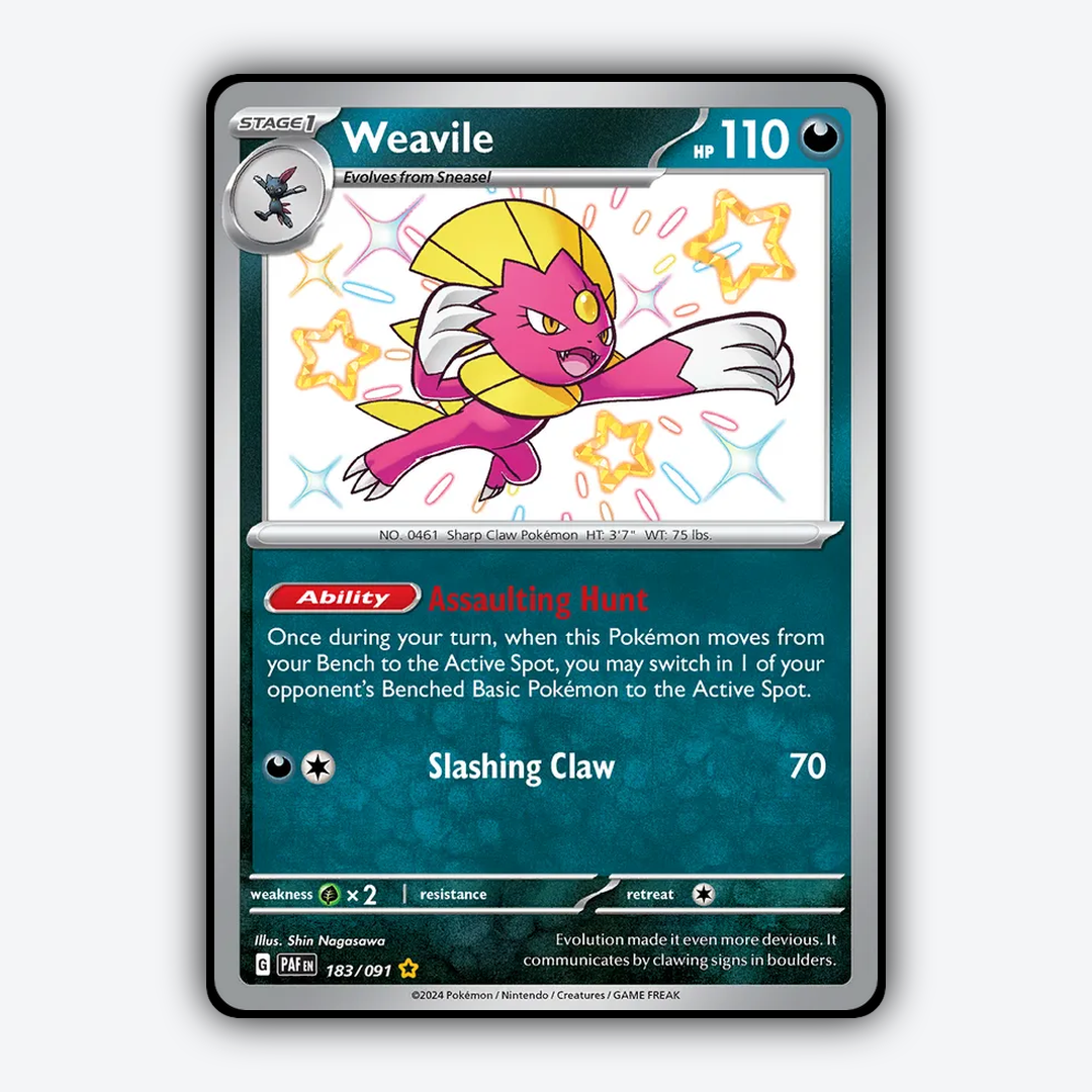 Weavile #183 - Paldean Fates Set - Card Rug