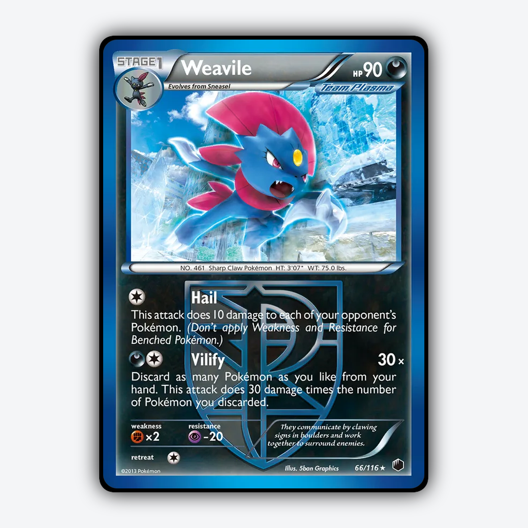 Weavile 066/116 - Plasma Freeze Set - Card Rug